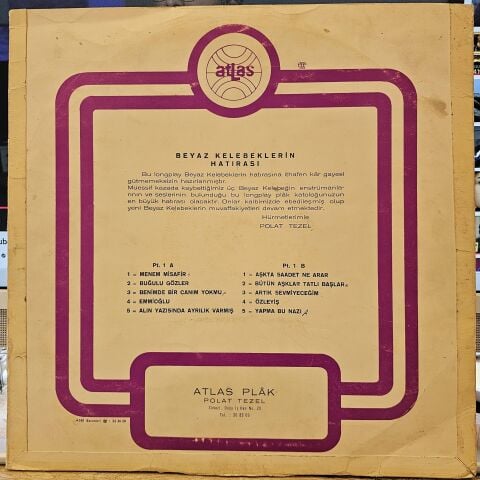 Beyaz Kelebekler – Beyaz Kelebeklerin Hatırası LP PLAK