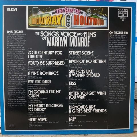 Marilyn Monroe – The Voice, Songs, And Films Of Marilyn Monroe LP PLAK