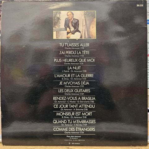 Charles Aznavour – Volume 1 - Je M'voyais Deja LP PLAK