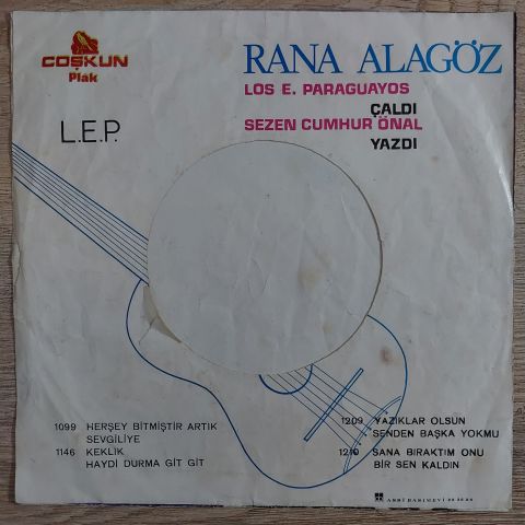 Rana Alagöz – Sevgiliye / Herşey Bitmiştir Artık 45LİK PLAK