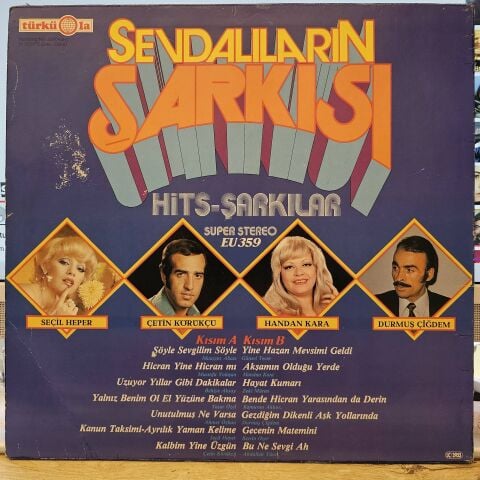 Various – Sevdalıların Şarkısı (Hits-Şarkılar) LP PLAK