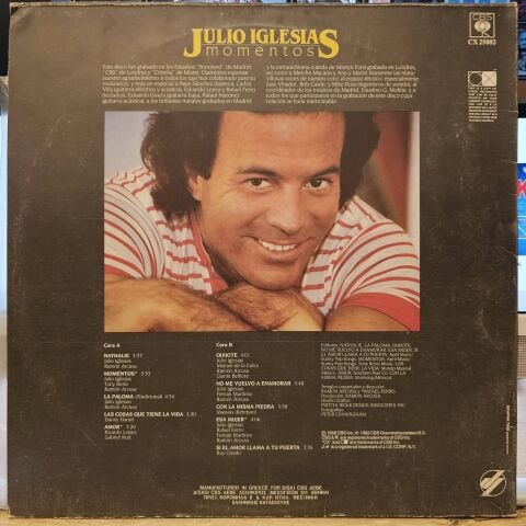 Julio Iglesias – Momentos LP PLAK