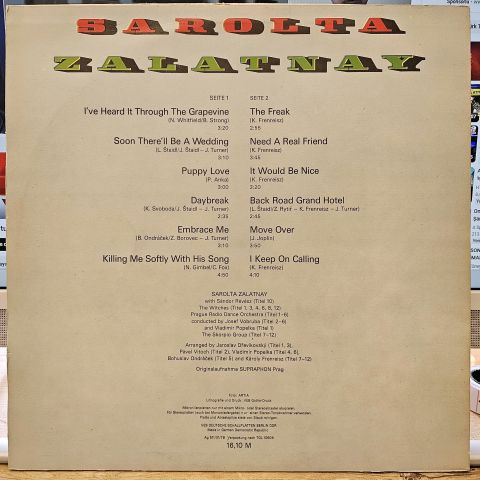 Sarolta Zalatnay – Sarolta Zalatnay LP PLAK