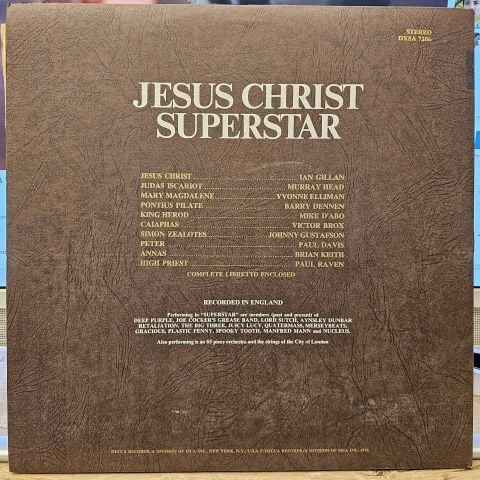 Andrew Lloyd Webber & Tim Rice – Jesus Christ Superstar - A Rock Opera LP PLAK