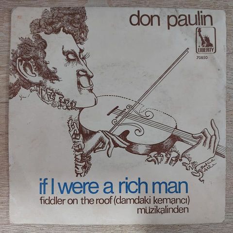 Don Paulin – If I Were A Rich Man / Chussen Kale 45LİK PLAK (BETÜL ATLI ÇİZİM)