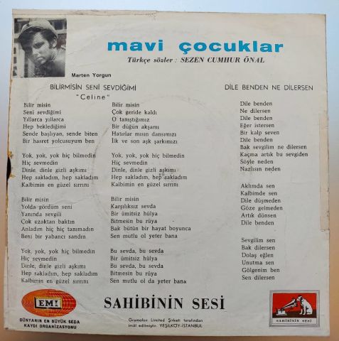 Mavi Çocuklar – Bilirmisin Seni Sevdiğimi / Dile Benden Ne Dilersen 45LİK PLAK