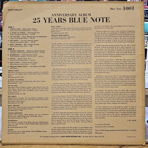 Various – 25 Years Blue Note Anniversary Album LP PLAK