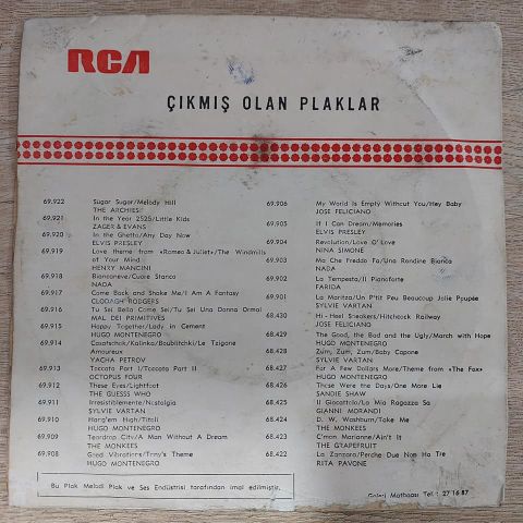 Jose Feliciano* – Rain 45LİK PLAK