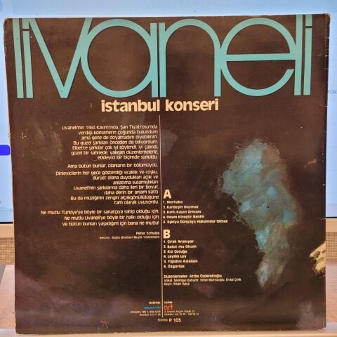 Zülfü Livaneli – İstanbul Konseri LP PLAK