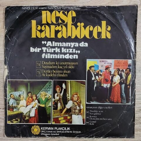 Neşe Karaböcek – Dertler Benim Olsun / At Kadehi Elinden 45LİK PLAK