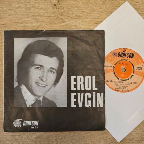 Erol Evgin – Garip Gönlüm Olmuş Deli / Bulmak İsterim Seni 45LİK PLAK