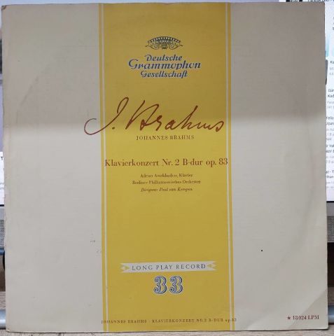 Johannes Brahms / Adrian Aeschbacher, Paul Van Kempen LP PLAK