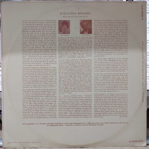 Johannes Brahms / Adrian Aeschbacher, Paul Van Kempen LP PLAK