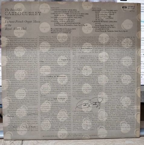 Carlo Curley – Virtuoso French Organ Music LP PLAK