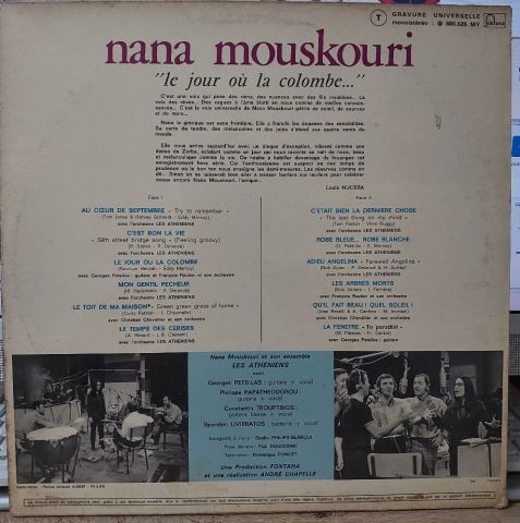 Nana Mouskouri – Le Jour Où La Colombe LP PLAK