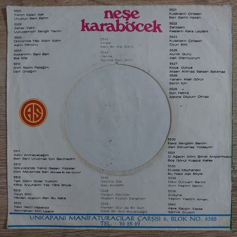 Neşe Karaböcek – Küçük Long-Play 45LİK PLAK