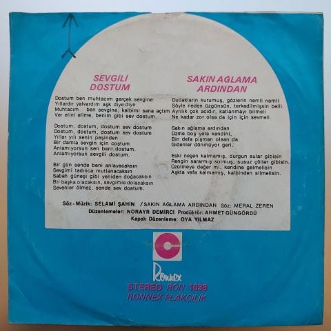 Aylin Urgal – Sevgili Dostum / Sakın Ağlama Ardından 45LİK PLAK