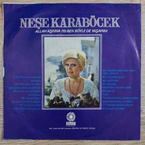 Neşe Karaböcek – Allah Aşkına / Ben Böylede Yaşarım 45LİK PLAK