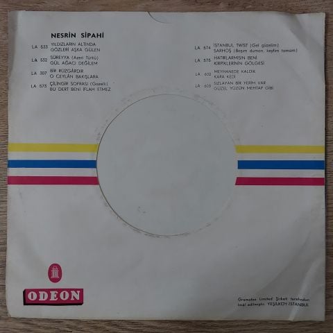 Nesrin Sipahi – Nihansın Dideden / Açmam Açamam 45LİK PLAK