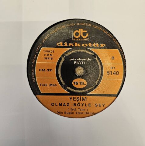 Yeşim – Aşk Alfabesi / Olmaz Böyle Şey 45LİK PLAK