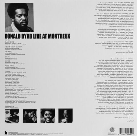 Donald Byrd – Cookin' With Blue Note At Montreux LP PLAK