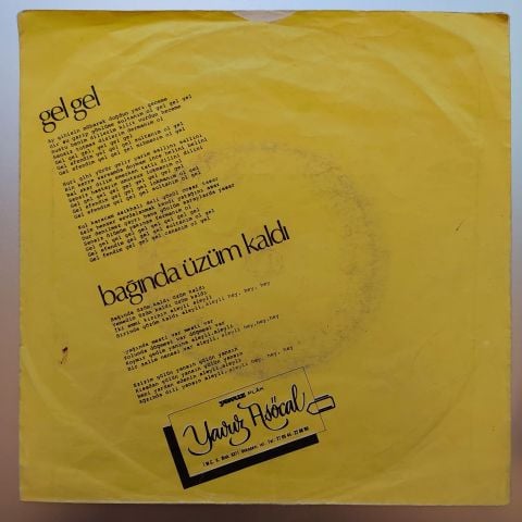 Cem Karaca & Moğollar – Gel Gel / Üzüm Kaldı 45LİK PLAK