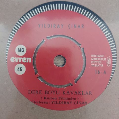YILDIRAY ÇINAR - DERE BOYU KAVAKLAR 45LİK PLAK