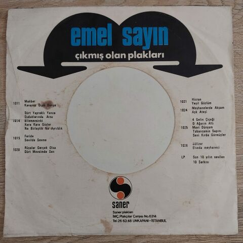 EMEL SAYIN - DUDAKLARINDA ARZU 45LİK PLAK
