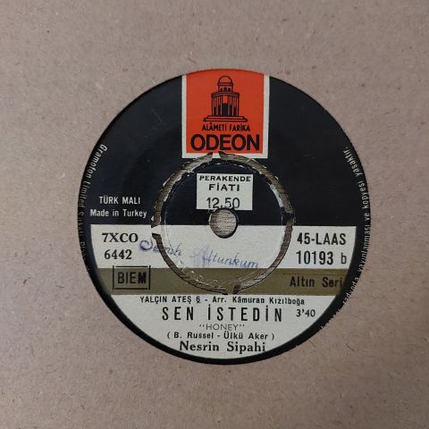 Nesrin Sipahi Ve Yalçın Ateş 6 – Gelsen Bana / Sen İstedin 45LİK PLAK