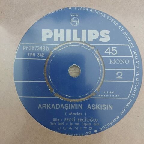 JUANİTO - ARKADAŞIMIN AŞKISIN 45LİK PLAK