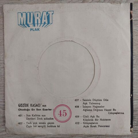 GÜZİDE KASACI - AÇIK BIRAK PENCERENİ 45LİK PLAK