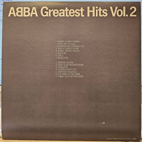 ABBA – Greatest Hits Vol. 2 LP PLAK