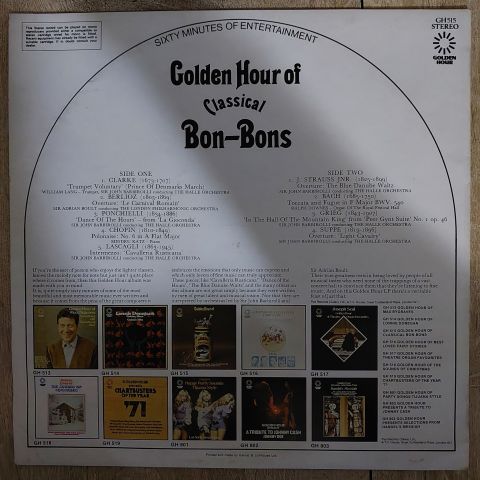 Various – Golden Hour Of Classical Bon-Bons LP PLAK