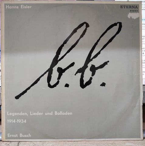Bertolt Brecht, Hanns Eisler - Ernst Busch LP PLAK