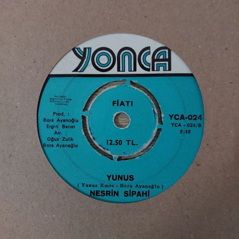 Nesrin Sipahi – Kara Mehmet / Yunus 45LİK PLAK