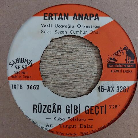 ERTAN ANAPA - RÜZGAR GİBİ GEÇTİ 45LİK PLAK
