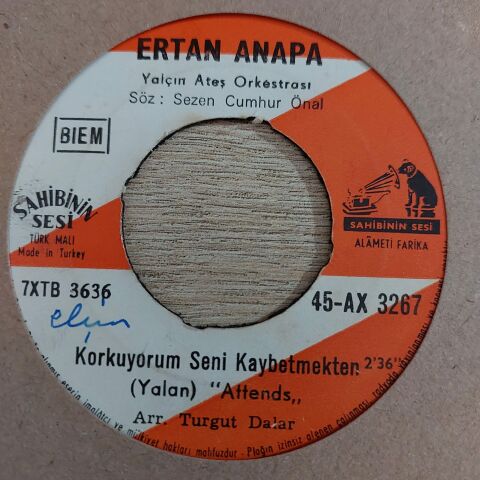 ERTAN ANAPA - RÜZGAR GİBİ GEÇTİ 45LİK PLAK