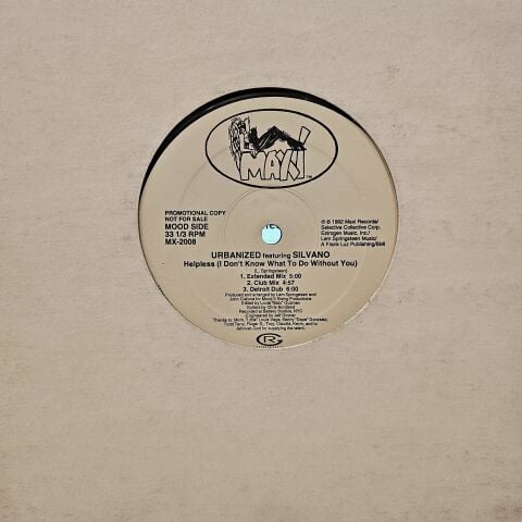 Urbanized Featuring Silvano – Helpless (I Don't Know What To Do Without You) LP PLAK