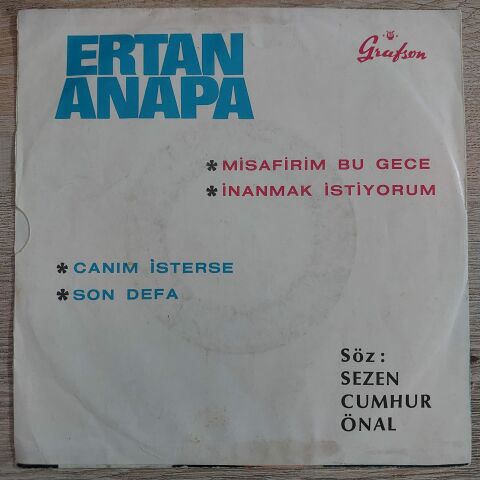 ERTAN ANAPA - MİSAFİRİM BU GECE 45LİK PLAK