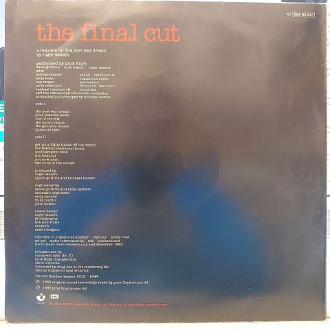 Pink Floyd – The Final Cut LP PLAK