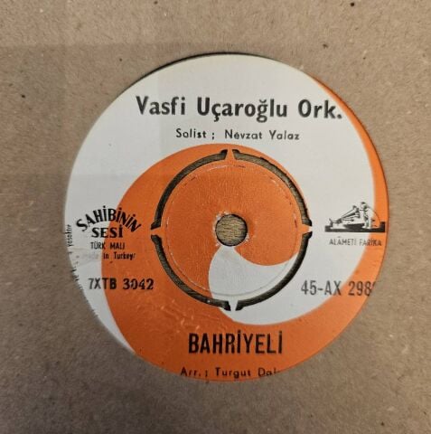 Vasfi Uçaroğlu Orkestrası – Bahriyeli / Olacak Ah Olacak 45LİK PLAK