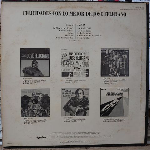 Jose Feliciano – Felicidades Con Lo Mejor De Jose Feliciano LP PLAK