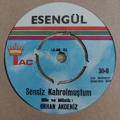 ESENGÜL - SEVDİĞİMİN KURBANIYIM 45LİK PLAK