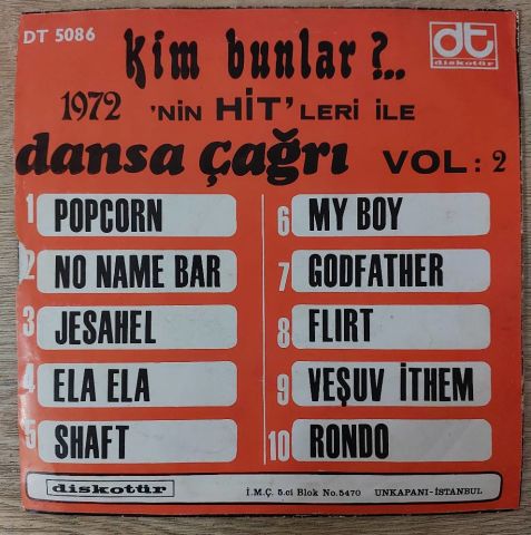 KİM BUNLAR DANSA ÇAĞRI 2 - 10 ŞARKILIK 45LİK PLAK
