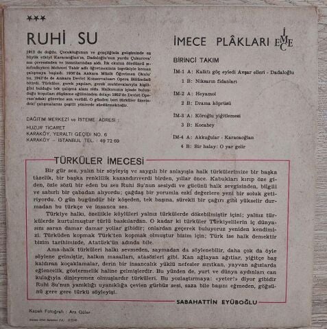 Ruhi Su – Köroğlu Yiğitlemesi / Kocabey 45LİK PLAK