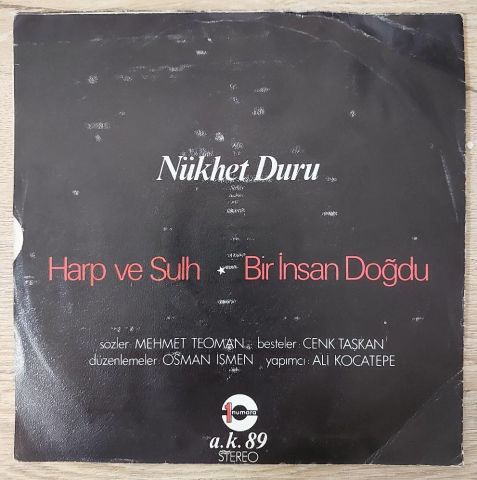 Nükhet Duru – Harp ve Sulh / Bir İnsan Doğdu 45LİK PLAK