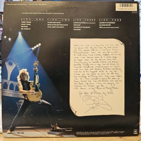Ozzy Osbourne – Randy Rhoads Tribute LP PLAK