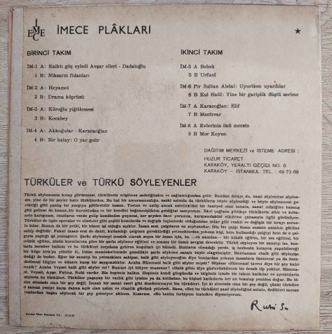 Ruhi Su – Genç Osman / Bir Oğlum Olsa 45LİK PLAK