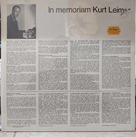 Richard Strauss, Kurt Leimer, Nürnberger Symphoniker LP PLAK