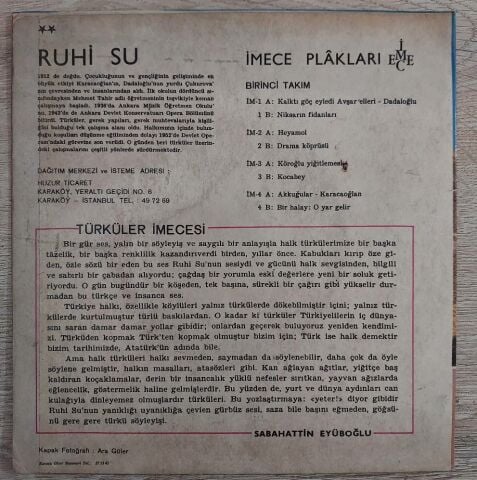 Ruhi Su – Heyamol / Drama Köprüsü 45LİK PLAK